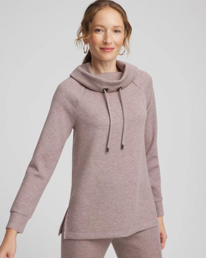 Chicos Zenergy® Soft Tunic - TAUPE HEATHER
