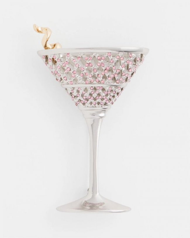 Chicos Cocktail Brooch - PINK Chicos Cocktail Brooch - PINK