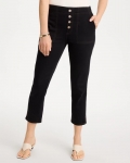 Chicos Pull-On Capri Jeans - BLACK