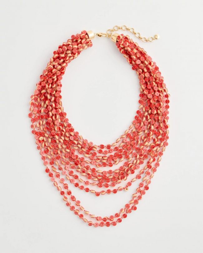 Chicos Coral Multi-Strand Necklace - CORAL