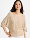 Chicos Metallic Pleated Dolman Pullover Sweater - ECRU Chicos Metallic Pleated Dolman Pullover Sweater - ECRU