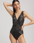 Chicos Miraclesuit® Sparkle Plenty Ibiza One-Piece Swimsuit - BLACK/MULTI