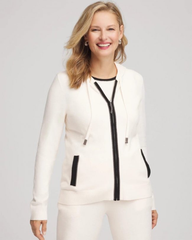 Chicos Zenergy® Luxe Cashmere-Blend Jacket - ENGLISH CREAM