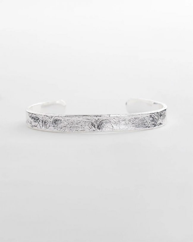 Chicos Silvertone Flexible Cuff Bracelet - SILVER