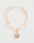 Chicos Pearlescent Stretch Charm Bracelet - PEARL Chicos Pearlescent Stretch Charm Bracelet - PEARL
