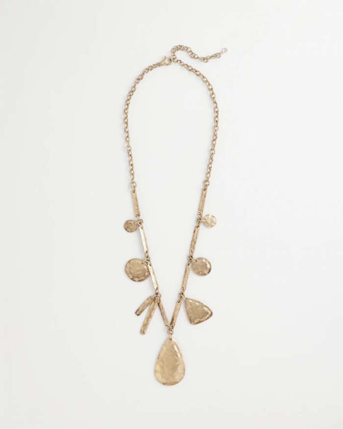 Chicos Ash Gold Collection Charm Necklace - GOLD