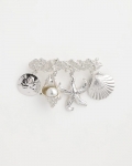 Chicos Silver Tone Seashell Bar Brooch - SILVER Chicos Silver Tone Seashell Bar Brooch - SILVER