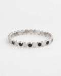 Chicos Black Mini Circle Stretch Bracelet - BLACK
