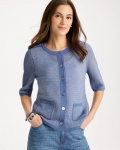Chicos Mesh Lady Jacket Cardigan - BLUE HAVEN Chicos Mesh Lady Jacket Cardigan - BLUE HAVEN