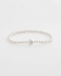 Chicos Mini Bead Stretch Hero Bracelet - SILVER