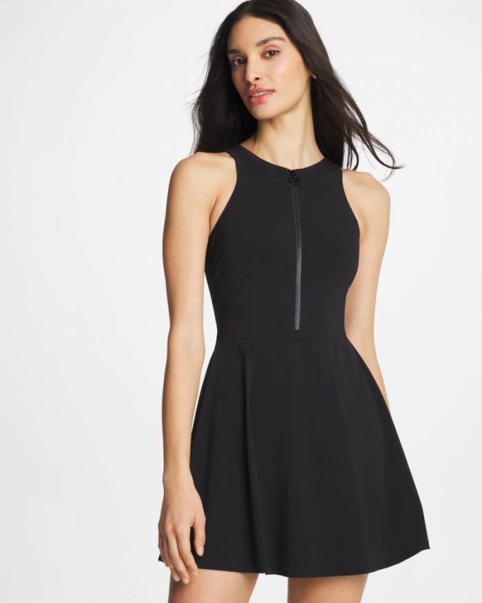 Chicos Gottex Swim Shady Swim Dress - BLACK