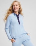 Chicos Zenergy® Soft Topaz Contrast Top - CRYSTAL TOPAZ