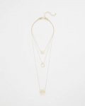 Chicos Gold Triple Pendant Necklace - GOLD Chicos Gold Triple Pendant Necklace - GOLD