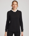 Chicos Zenergy® Grommet Top - BLACK