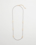 Chicos Mixed Metal Link Long Necklace - MIXED METALS Chicos Mixed Metal Link Long Necklace - MIXED METALS