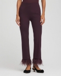 Chicos Juliet Feathered Flared Cropped Pants - NIGHT BLOOM