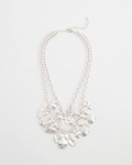 Chicos Double Square Charm Pendant Necklace - SILVER Chicos Double Square Charm Pendant Necklace - SILVER