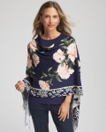 Chicos Asymmetrical Convertible Sweater Poncho - PASSPORT BLUE Chicos Asymmetrical Convertible Sweater Poncho - PASSPORT BLUE