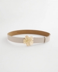 Chicos Floral Buckle Trouser Belt - NEUTRAL Chicos Floral Buckle Trouser Belt - NEUTRAL