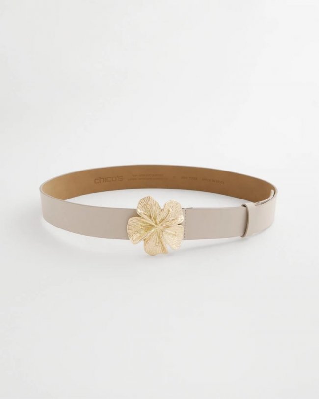 Chicos Floral Buckle Trouser Belt - NEUTRAL Chicos Floral Buckle Trouser Belt - NEUTRAL