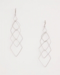 Chicos Geo Linear Drop Earrings - SILVER Chicos Geo Linear Drop Earrings - SILVER