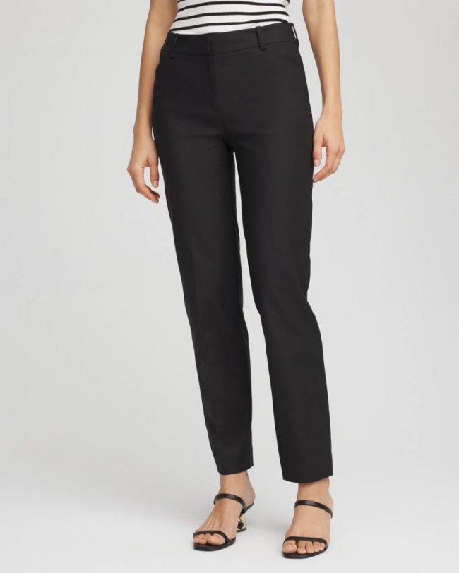 Chicos Emme Slim Ankle Pants - BLACK