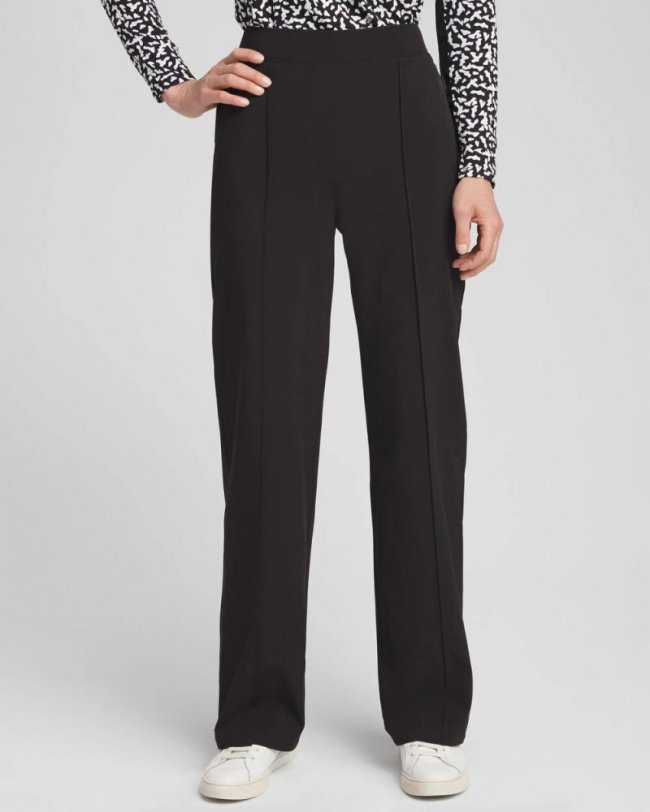 Chicos Zenergy® UPF Wide Leg Trousers - BLACK