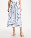 Chicos Palermo Striped Tie-Front Skirt - PASSPORT BLUE Chicos Palermo Striped Tie-Front Skirt - PASSPORT BLUE