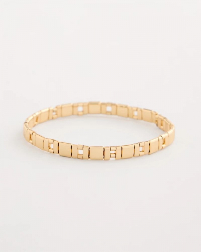 Chicos Glam Slice Stretch Bracelet - GOLD