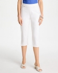 Chicos Pull-On Capri Jeans - ALABASTER