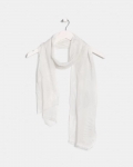 Chicos Textured Palms Oblong Scarf - WHITE Chicos Textured Palms Oblong Scarf - WHITE