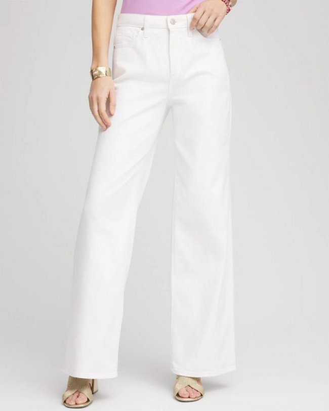 Chicos So Slimming® High-Rise Wide-Leg Jeans - ALABASTER