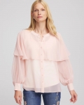 Chicos Georgette Cape Blouse - ROSE SMOKE Chicos Georgette Cape Blouse - ROSE SMOKE