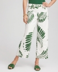 Chicos Palm-Frond-Motif Pull-On Wide-Leg Cropped Jeans - ECRU Chicos Palm-Frond-Motif Pull-On Wide-Leg Cropped Jeans - ECRU