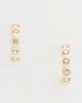 Chicos Goldtone Crystal Mini Hoop Earrings - GOLD Chicos Goldtone Crystal Mini Hoop Earrings - GOLD