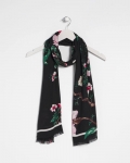 Chicos Kyoto Bloom Oblong Scarf - BLACK Chicos Kyoto Bloom Oblong Scarf - BLACK
