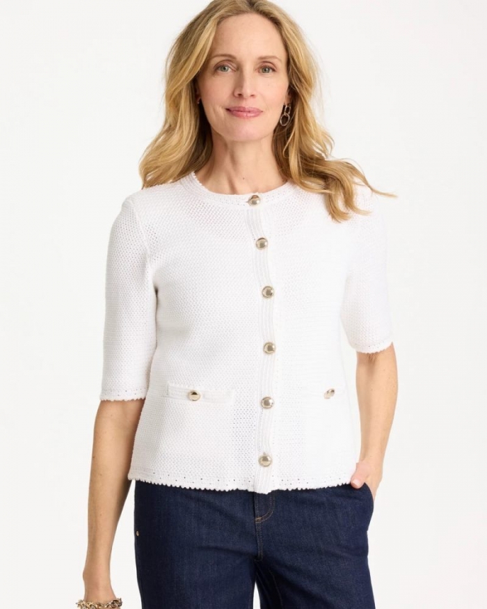 Chicos Lady Jacket - ALABASTER