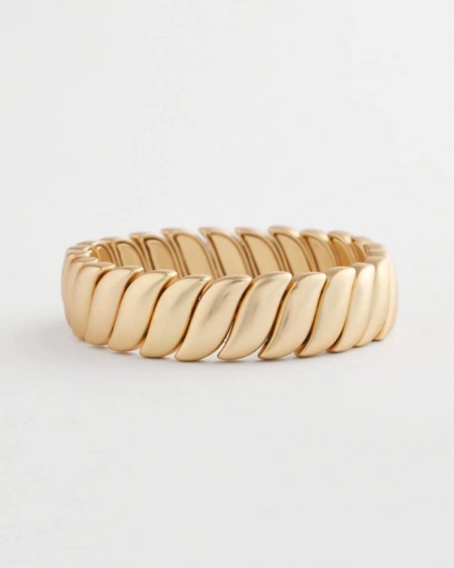 Chicos Matte Twist Stretch Bracelet - GOLD