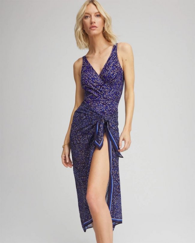 Chicos Miraclesuit® Spotlight Pareo - PLUM