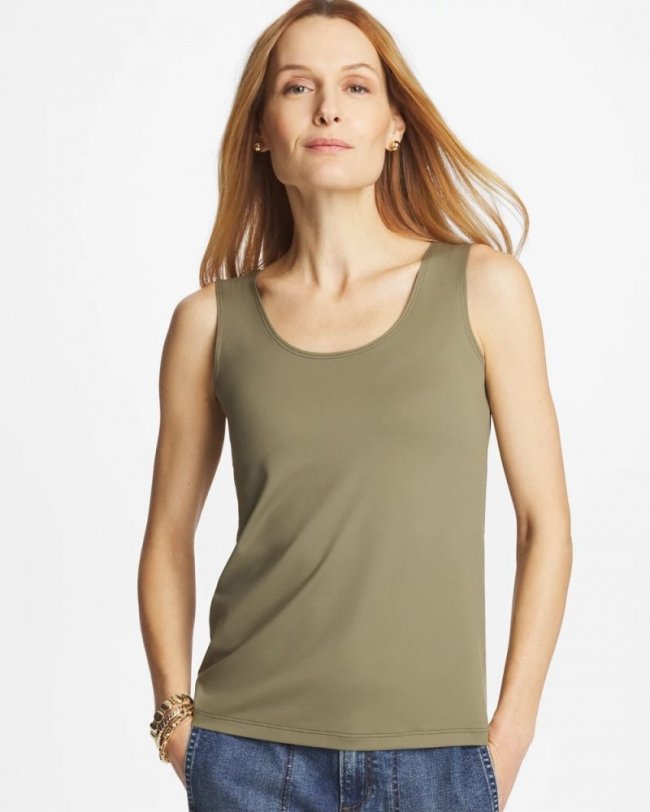 Chicos Microfiber Tank - LICHEN Chicos Microfiber Tank - LICHEN