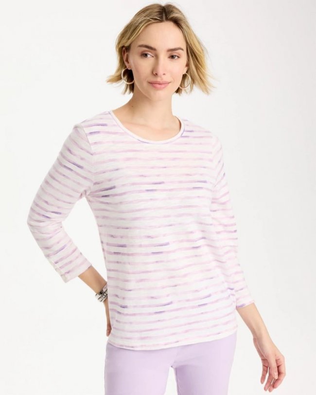 Chicos Palermo Cotton Slub Tee - PALE SWEET PEA