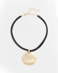 Chicos Gold Pendant On Cord - GOLD