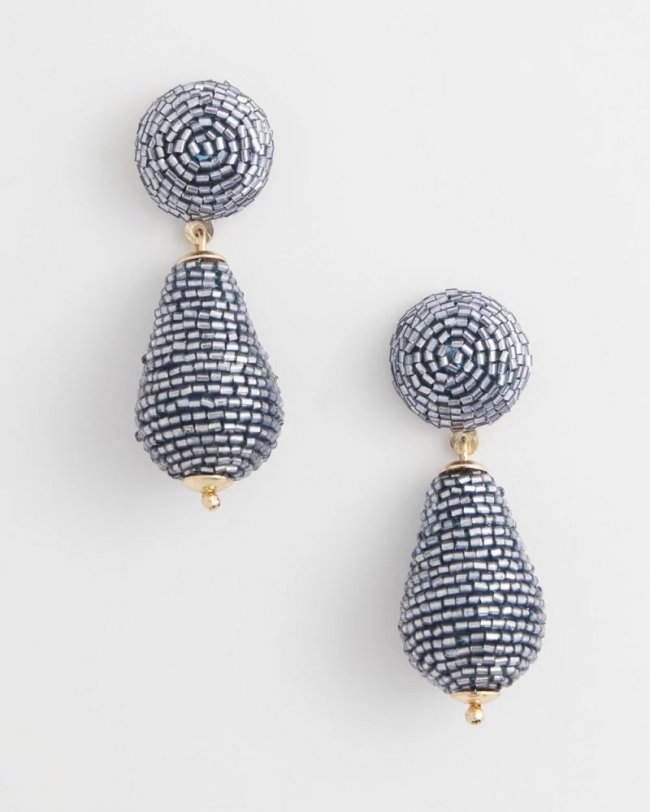 Chicos Wrapped Teardrop Post Earrings - BLUE