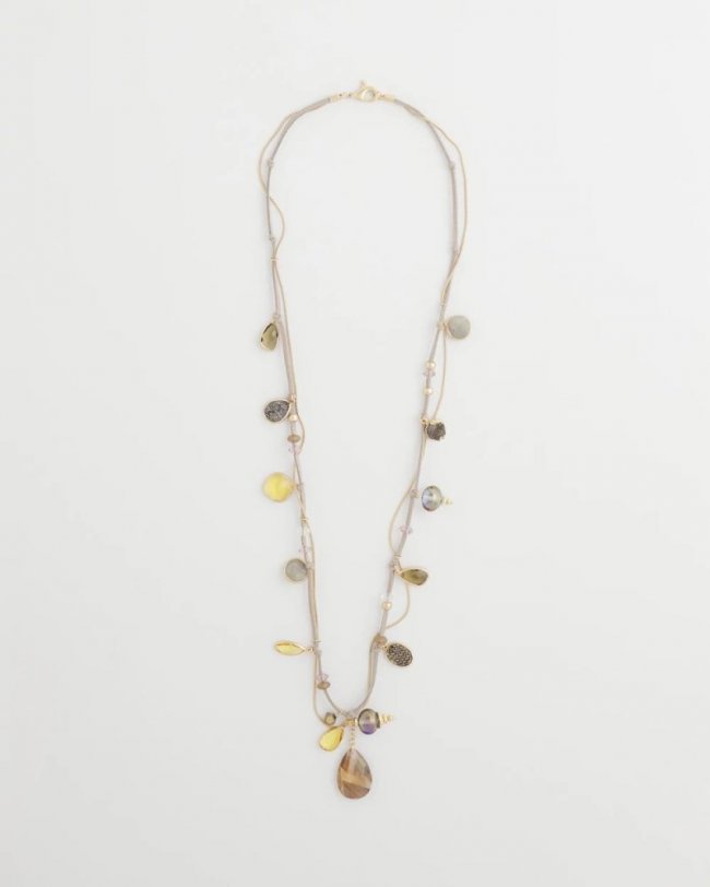 Chicos Drop Off Pendant Necklace - NEUTRAL