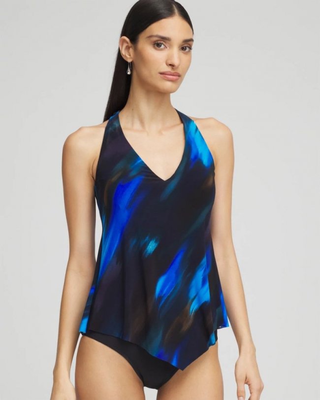 Chicos Magicsuit® Swipe Right Tankini - BLACK/MULTI