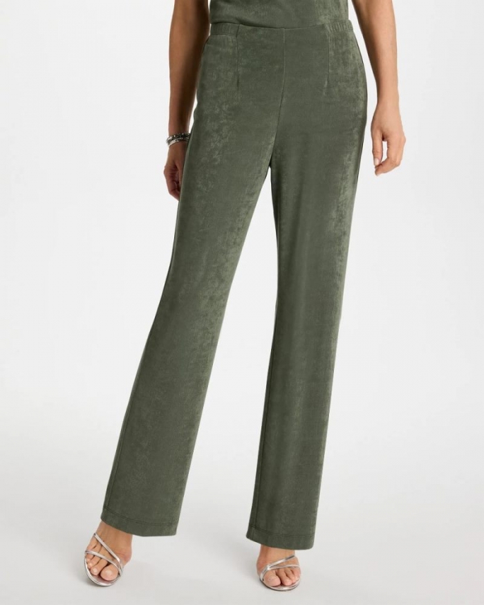 Chicos Travelers™ No Tummy Pants - KELP FOREST