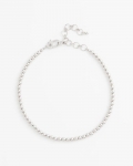 Chicos Silvertone Beaded Necklace - SILVER