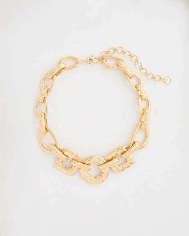 Chicos Chunky Collar Necklace - GOLD