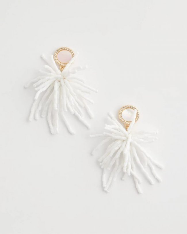 Chicos White Shell Firework Earrings - WHITE Chicos White Shell Firework Earrings - WHITE