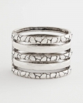 Chicos Silver Island Metals Cuff Bracelet - SILVER